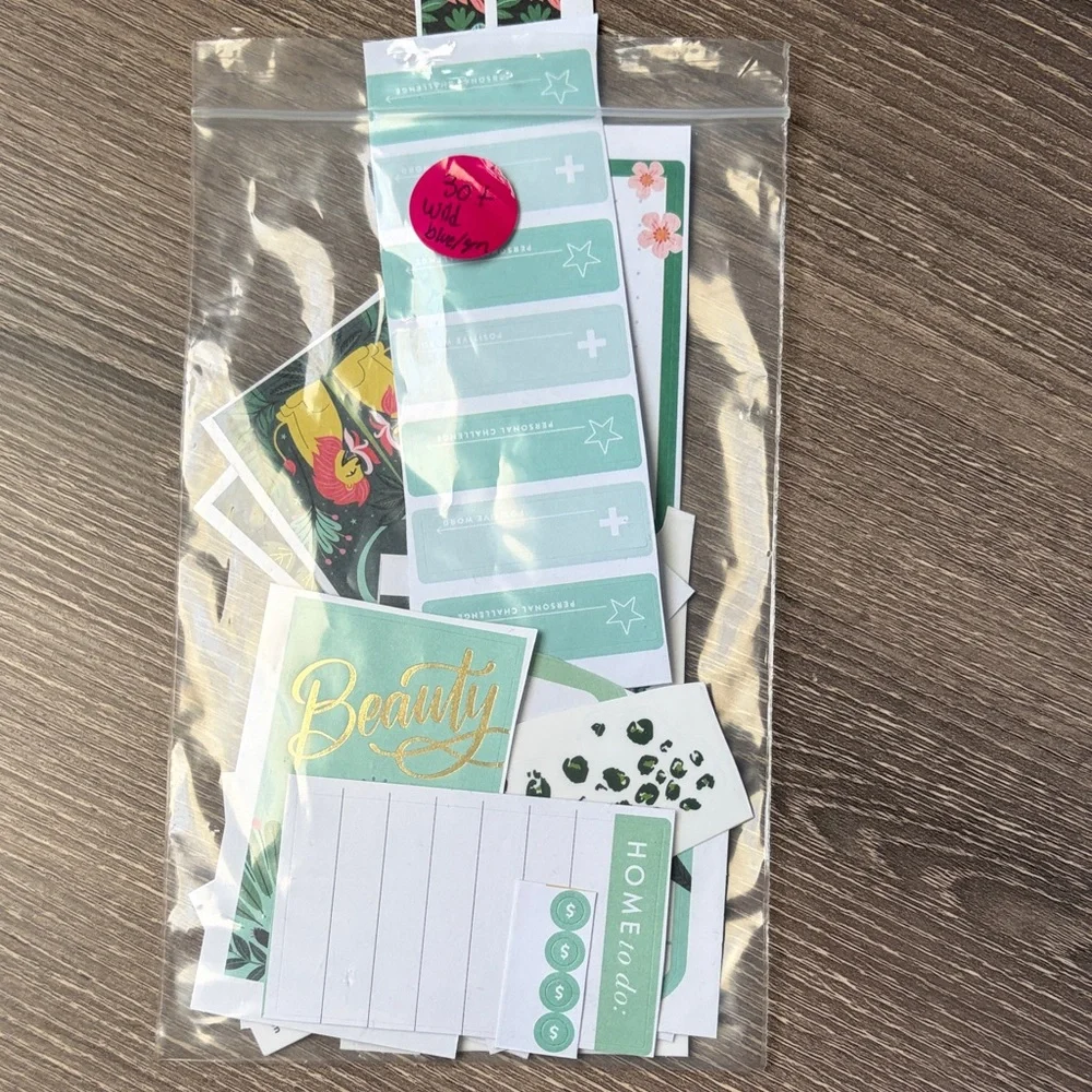❤️$2 Wild Blue - Green Hue Happy Planner Not So Mystery Set